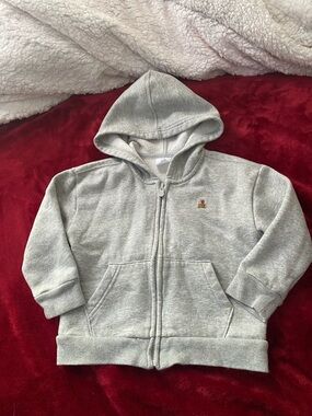 GAP Light Gray Kids Zip-Up Hoodie